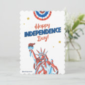#HappyIndependenceDay Uitnodiging (Staand voorkant)
