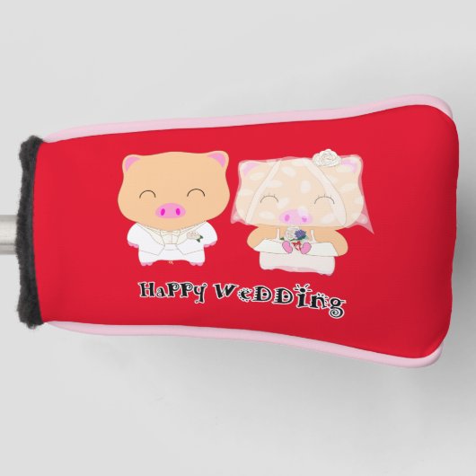 HappyWedding Golfheadcover (Voorkant)