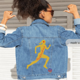 HappyWorkT DE RODE STIP VAN GOD CHRISTELIJK Denim Jacket