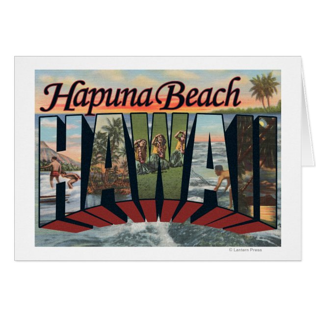 Hapuna Beach, Hawaii - Scènes aux grandes lettres (Devant horizontal)