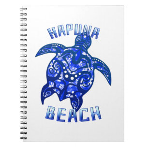 Hapuna Beach Hawaii Vacation Tribal Turtle Notitieboek