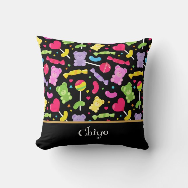 Harajuku Aesthetic Kawaii Candy Pattern Kussen (Voorkant)