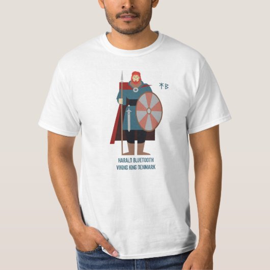 Harald Bluetooth - Viking King of Denmark T-shirt (Voorkant)