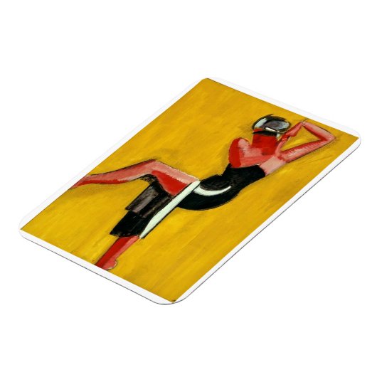 Harald Giersing, Dancer on Yellow Background, 1920 Magneet (Linkerzijde)