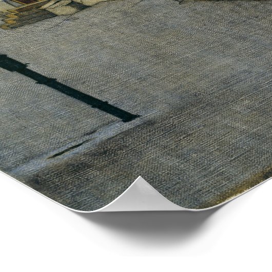 Harald Sohlberg Street in Røros Poster (Hoek)