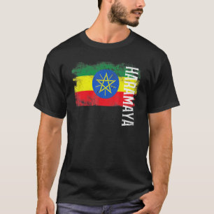 Haramaya Ethiopia vlag voor Ethiopische Mannen Vro T-shirt