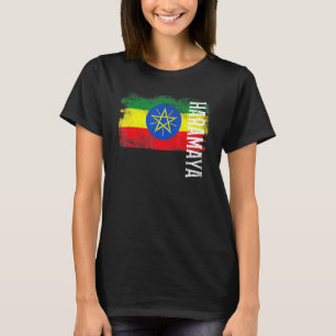Haramaya Ethiopia vlag voor Ethiopische Mannen Vro T-shirt