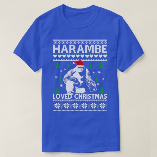 Harambe hield van kersttrui t-shirt (Design voorkant)
