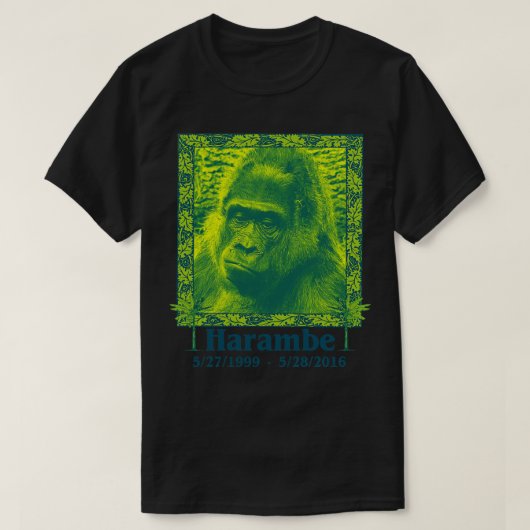 Harambe Memorial rust in vrede T-shirt (Design voorkant)