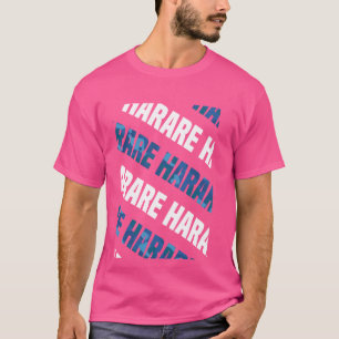 Harare Camo Patroon Blauwe Camouflage T-shirt
