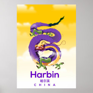 Harbin China Draak reisposter Poster