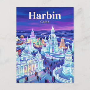 Harbin Ijs- en Sneeuwwereld China Briefkaart