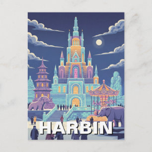 Harbin Ijsfestival China Briefkaart