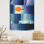 Harbinger van de abstracte waterverf van het najaa poster (Keuken)