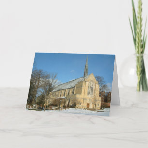 Harbison Chapel in de winter bij Grove City Colleg Kaart