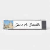 Harbison Chapel in Winter in Grove City College Bureau Naambordje (Voorkant)