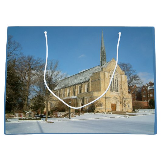 Harbison Chapel in Winter in Grove City College Groot Cadeauzakje (Voorkant)