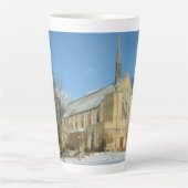 Harbison Chapel in Winter in Grove City College Latte Mok (Voorkant)