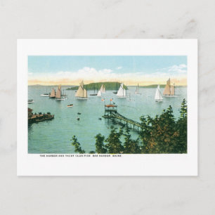 Harbor and Yacht Club Pier, Bar Harbor, Maine Briefkaart