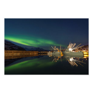 Harbor Aurora Foto Afdruk