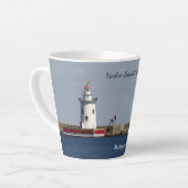 Harbor Beach Lighthouse latte mug (Angle gauche)