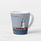 Harbor Beach Lighthouse latte mug (Angle droit)