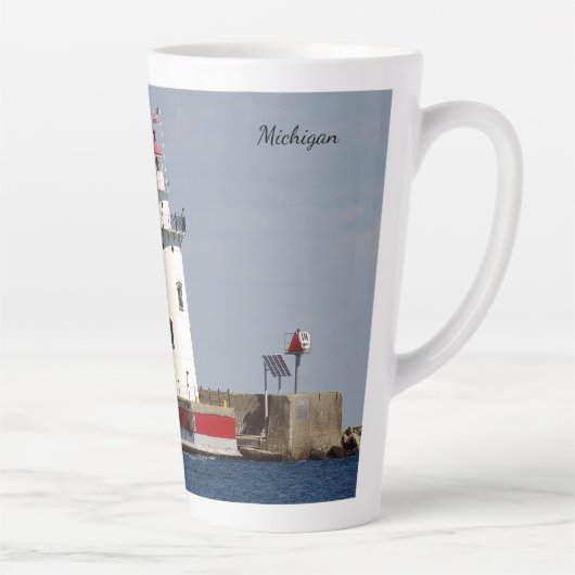 Harbor Beach Lighthouse latte mug (Droite)