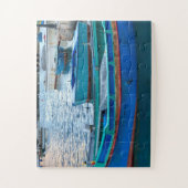 Harbor Blue Skiff, Mediterranean Coast Legpuzzel (Verticaal)