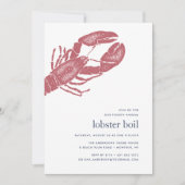Harborside | Lobster Boil of Bake Invitation Kaart (Voorkant)