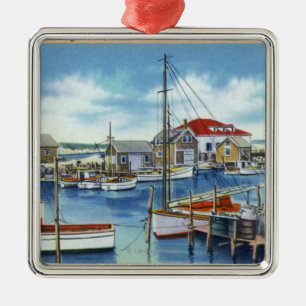 Harborview van de Waterfront Metalen Ornament