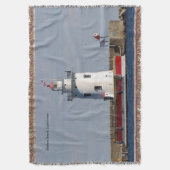 Harbour Beach Lighthouse jetez une couverture (devant Vertical)