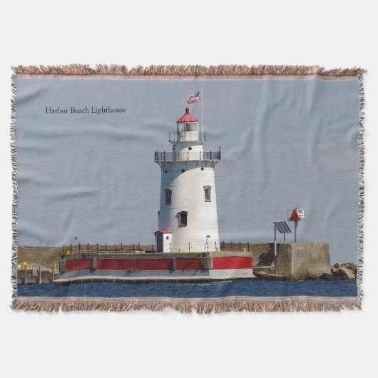 Harbour Beach Lighthouse jetez une couverture (Devant)