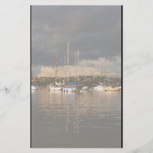 Harbour Boats Scene Stationery Briefpapier