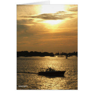 Harbour-bootscène late avond zon achter wolken