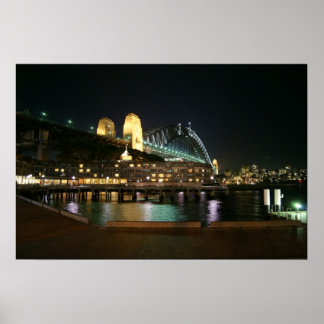 Harbour Bridge-lichten Poster