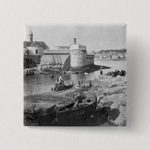 Harbour, Concarneau Vierkante Button 5,1 Cm