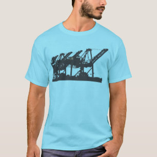 Harbour Cranes Turquoise T-Shirt