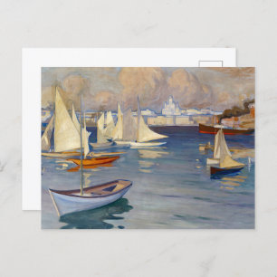 Harbour in Helsinki, Albert Edelfelt Briefkaart
