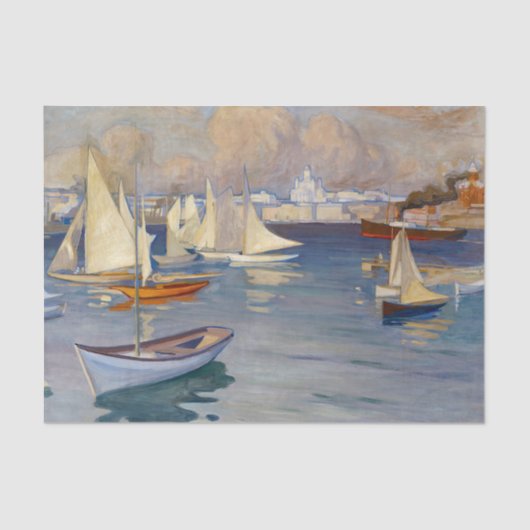 Harbour in Helsinki, Albert Edelfelt Tissuepapier (Voorkant)