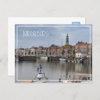 Harbour in Spring, Middelburg, Nederland Briefkaart