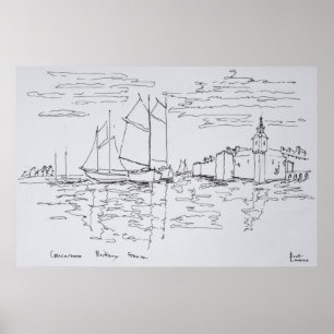 Harbour of Concarneau   Zuid-Bretagne, Frankrijk Poster