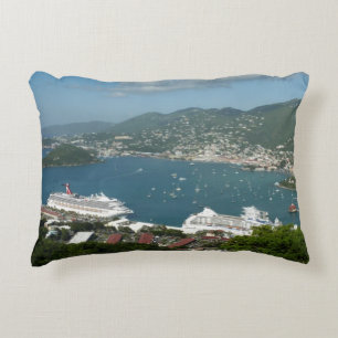 Harbour op de St. Thomas US Maagdeneilanden Decoratief Kussen