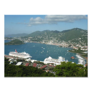Harbour op de St. Thomas US Maagdeneilanden Foto Afdruk