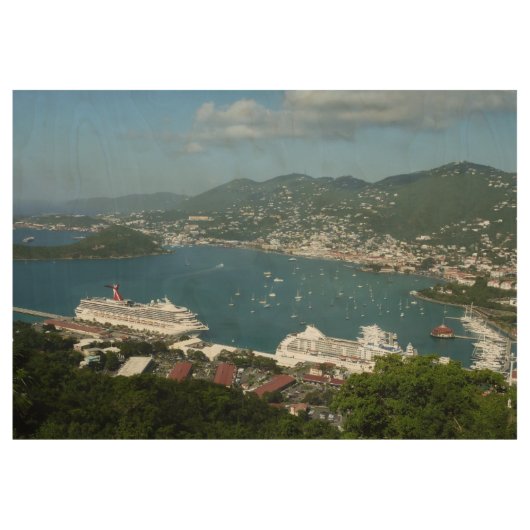 Harbour op de St. Thomas US Maagdeneilanden Houten Poster (Voorkant)