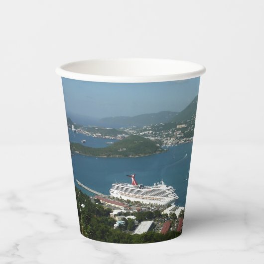 Harbour op de St. Thomas US Maagdeneilanden Papieren Bekers (Voorkant)