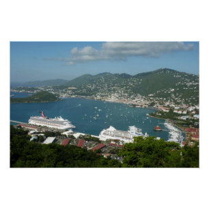 Harbour op de St. Thomas US Maagdeneilanden Perfect Poster
