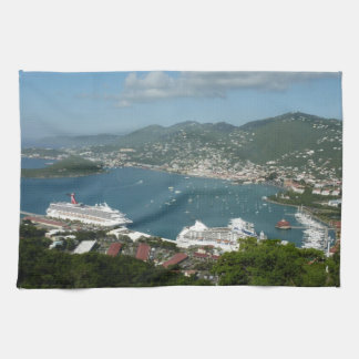 Harbour op de St. Thomas US Maagdeneilanden Theedoek