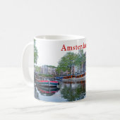 Harbour op het kanaal in Amsterdam Koffiemok (Voorkant links)