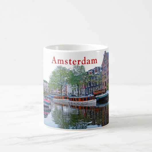 Harbour op het kanaal in Amsterdam Koffiemok (Center)