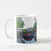 Harbour op het kanaal in Amsterdam Koffiemok (Links)